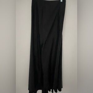 Vtg Jeffrey & Dara Maxi Skirt with Tail Size 8 Black Evening Wear Side Zipper